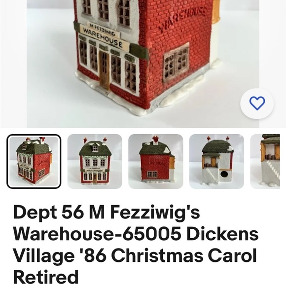 Vtg Dept 56 M FEZZIWIG WAREHOUSE! “Christmas Carol” Dicken’s series 1986 - Picture 11 of 17